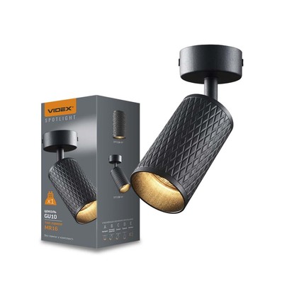 GU10 Væg/loftmonteret spot, sort - Prism, aluminium, IP20 indendørs, uden lyskilde