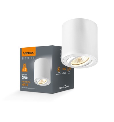 GU10 loftmonteret spot - Hvid, 8x8cm, IP20 indendørs, uden lyskilde