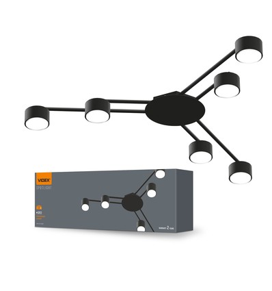 6x GX53 loftmonteret skinnespot - Sort, uden lyskilde, IP20, max 180W