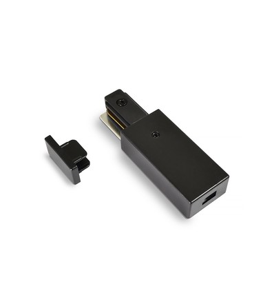 Strømtilslutning til 1-faset skinne - Sort, 1F2W