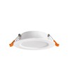 4W Ø10cm LED indbygningspanel - 4000K, integreret driver, hvid kant