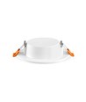 4W Ø10cm LED indbygningspanel - 4000K, integreret driver, hvid kant