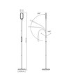 12W Tokyo LED gulvlampe, dæmpbar - 1280lm, sort, touch kontrol, justerbar CCT, flicker free