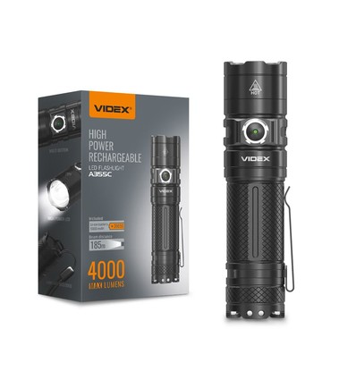 LED lommelygte - 2 batterityper, 6 lysfunktioner, genopladelig, IP68