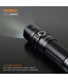 LED lommelygte - 2 batterityper, 6 lysfunktioner, genopladelig, IP68