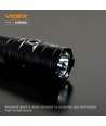 LED lommelygte - 2 batterityper, 6 lysfunktioner, genopladelig, IP68