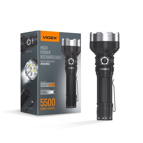 LED lommelygte - 4x LED, 6 lysfunktioner, genopladelig, IP68