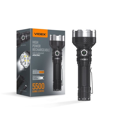 LED lommelygte - 4x LED, 6 lysfunktioner, genopladelig, IP68