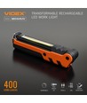 Multifunktionel LED lommelygte - UV + magnetisk bund, genopladelig