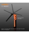 Multifunktionel LED lommelygte - UV + magnetisk bund, genopladelig