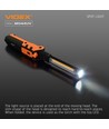 Multifunktionel LED lommelygte - UV + magnetisk bund, genopladelig
