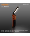 Multifunktionel LED lommelygte - UV + magnetisk bund, genopladelig