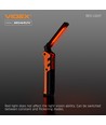Multifunktionel LED lommelygte - UV + magnetisk bund, genopladelig