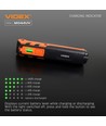 Multifunktionel LED lommelygte - UV + magnetisk bund, genopladelig