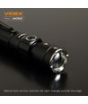 LED lommelygte - zoom, 6 lysfunktioner, genopladelig, IP44