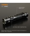 LED lommelygte - zoom, 6 lysfunktioner, genopladelig, IP44