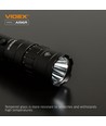 LED lommelygte - 5 lysfunktioner, udskifteligt batteri, genopladelig, IP68