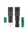 LED lommelygte - 2 batterityper, 6 lysfunktioner, genopladelig, IP66