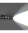 Taktisk LED lommelygte - zoom + rødt lys, genopladelig, IP66