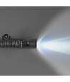 Taktisk LED lommelygte - zoom + rødt lys, genopladelig, IP66