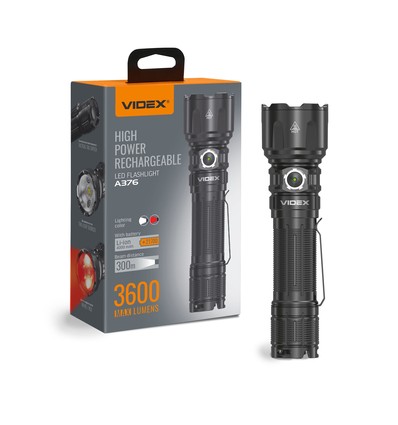 KRAFTIG LED lommelygte - 3600lm, 5000K, genopladelig, IP68, 20W