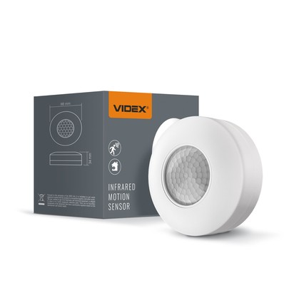PIR sensor til loft/væg, 360° - 1200W, IP20, hvid, rækkevidde 2-8m