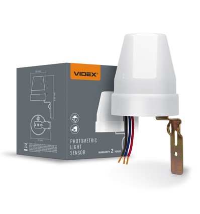 10A skumringsrelæ - IP44, lyssensor til indendørs og udendørs brug