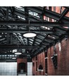 100W LED high bay, 120lm/W - 90 grader, IP65, 5000K, sort, inkl. kædeophæng