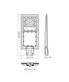 LED solcelle gadelampe - 2300 lumens, bevægelsessensor, IP65