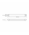 60cm 36W komplet LED armatur - 5000K, sort, 4000lm