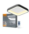 72W dæmpbar LED loftslampe - 45x45cm, 2700-6000K, sort kant, inkl. fjernbetjening, IP20 indendørs