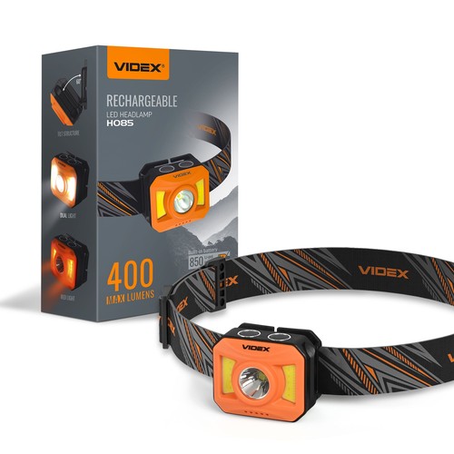 LED pandelampe - fokuseret + bredt lys, 850mAh, genopladelig, IP65