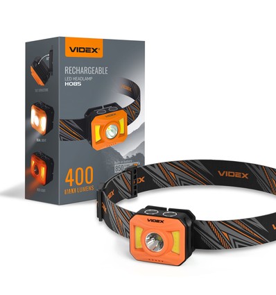 LED pandelampe - fokuseret + bredt lys, 850mAh, genopladelig, IP65
