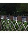 2 stk. Solcelle væglampe LED - Sølv, Flot væg-effekt, udendørs