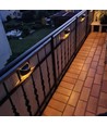 2x Solcelle væglampe LED - Sort, flot væg-effekt, udendørs
