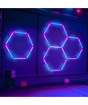 50W Hexagon RGBIC 3 felter komplet sæt - Inkl. bluetooth controller og strømforsyning