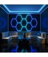 4 stk. Hexagon RGBIC komplet sæt 70W - Inkl. bluetooth controller og strømforsyning