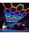 37W Hexagon RGBIC 2 felter komplet sæt - Inkl. bluetooth controller og strømforsyning
