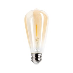 E27 almindelige LED LED-POL 1,3W LED pære - ST64, kultråd, rav farvet glas, ekstra varm, E27