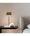 Opladelig LED bordlampe - Brun, touch dæmpbar, IP54