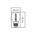 LED-POL 1,3W LED pære - G45, kultråd, E27