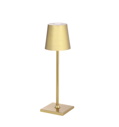 Opladelig LED mini bordlampe - Guld, touch dæmpbar, IP54