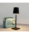 Opladelig LED mini bordlampe - Sort, touch dæmpbar, IP54