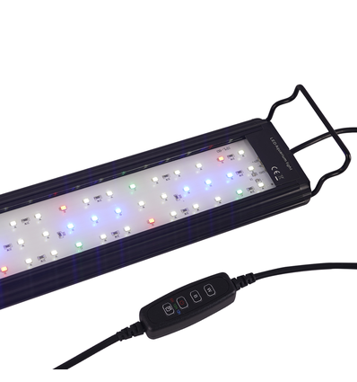 60-75 cm akvarie armatur - 16W LED, hvid/blå/rød/grøn, justerbar længde, IP66