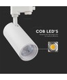30W 3-faset CCT skinnespot, RA90 - 3-i-1 farveskift, hvid, COB LED