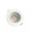 GU10 indbygningsspot, blændfri - Rund, hvid, IP20, Hul: Ø7,5 cm, Mål: Ø9,5 cm, uden lyskilde