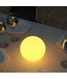 Ø10 cm RGB LED bold - Genopladelig, med fjernbetjening, IP66