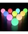 Ø12 cm RGB LED bold - Genopladelig, med fjernbetjening, IP66