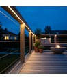 5m 230V vandtæt slim COB strip - tape på bagsiden, 9W/m, IP67, 296 LED/m, op til 50m