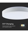 60W Designer LED loftslampe med fjernbetjening - Ø49,5cm, dæmpbar, 4000K, hvidt cover
